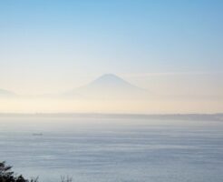 富士山の麓の霞